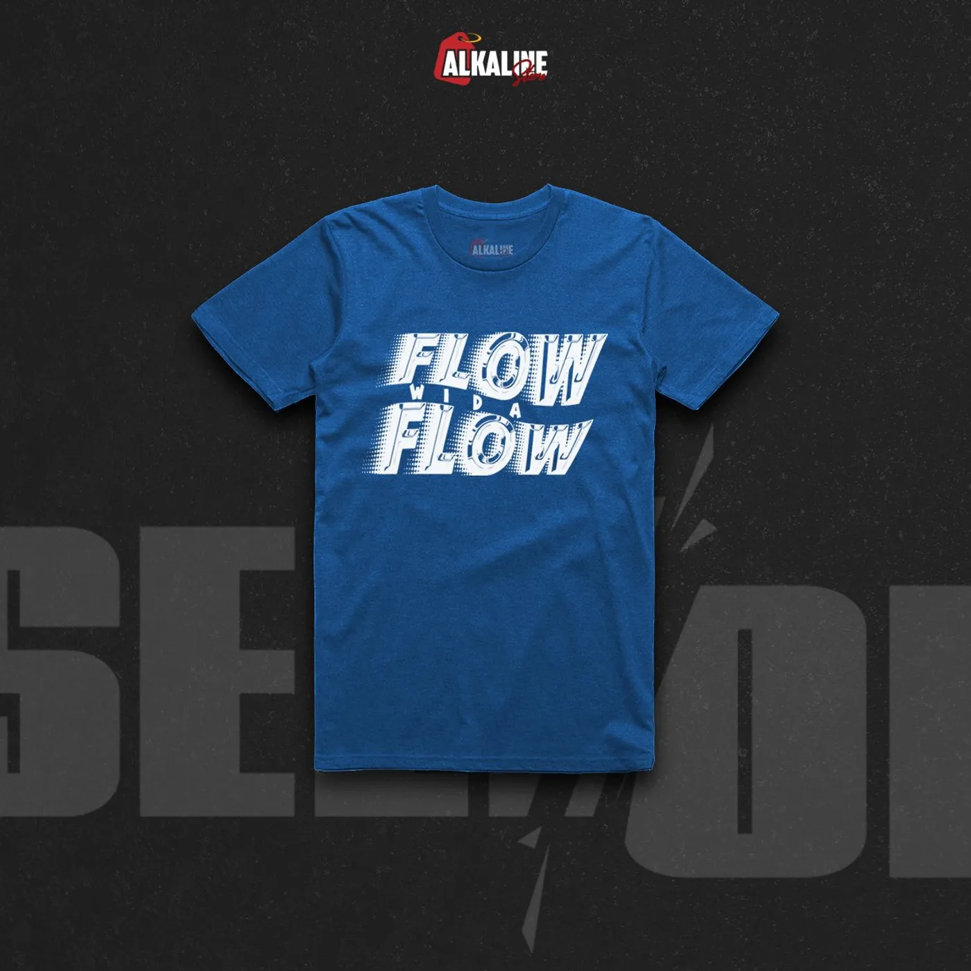 Alkaline Men's Flow Wid A Flow Tee Royal Blue