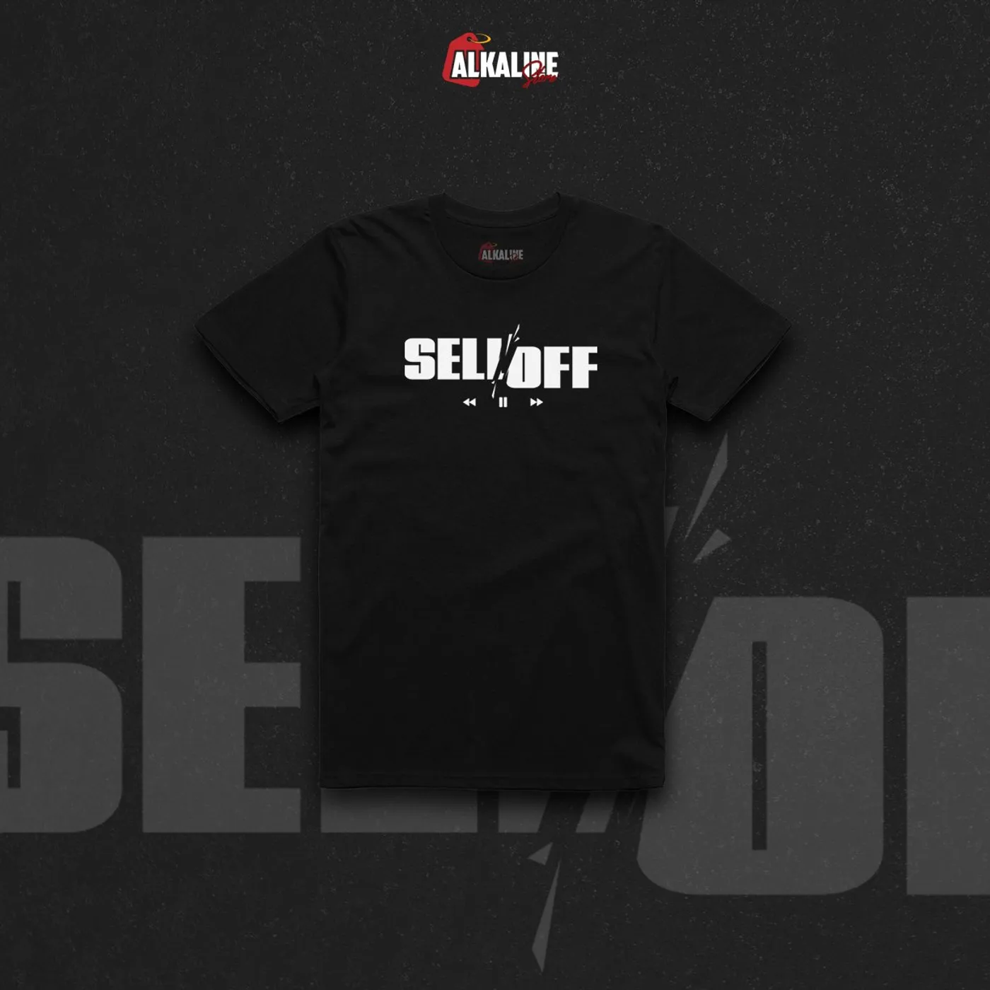 Alkaline Men's Sell Off Logo Tee Black