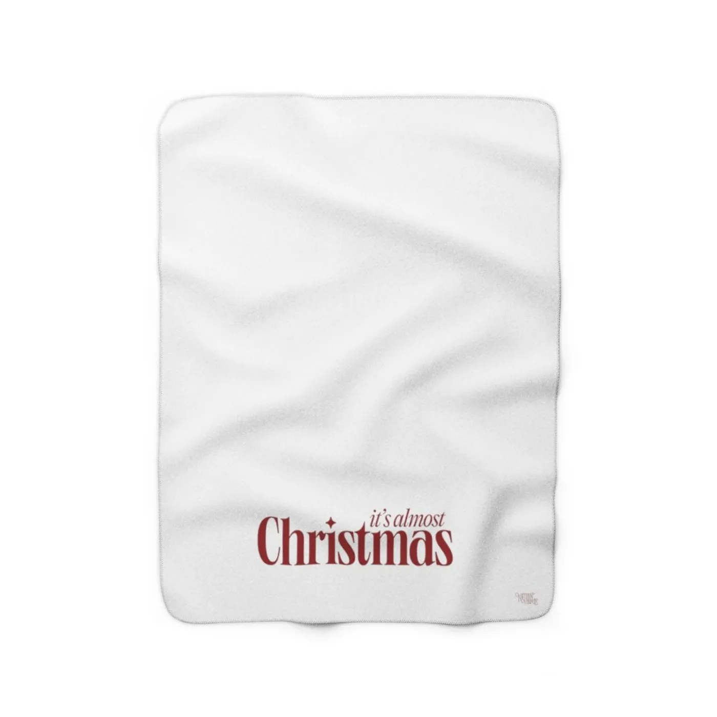 Nathan Thomas "It's Almost Christmas" Sherpa Fleece Blanket