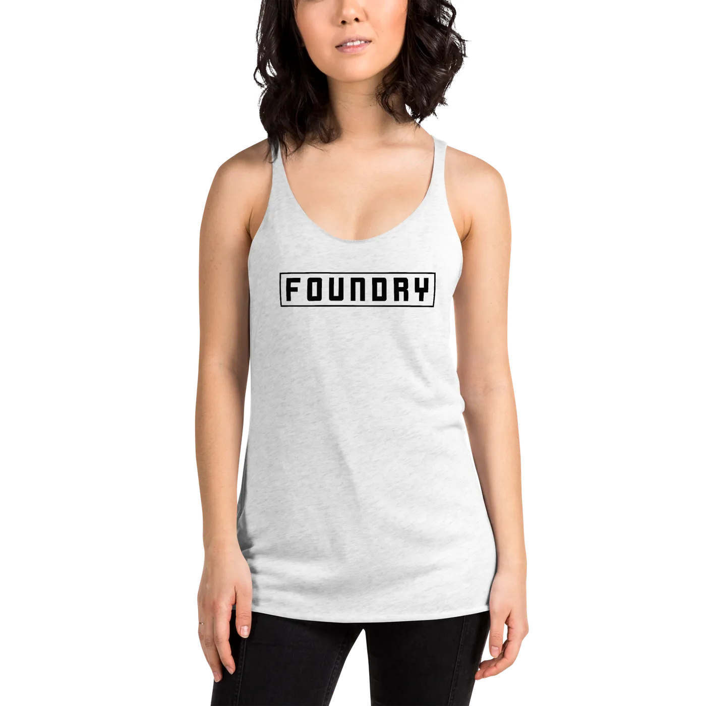 Foundry Women's Racerback Tank (White)