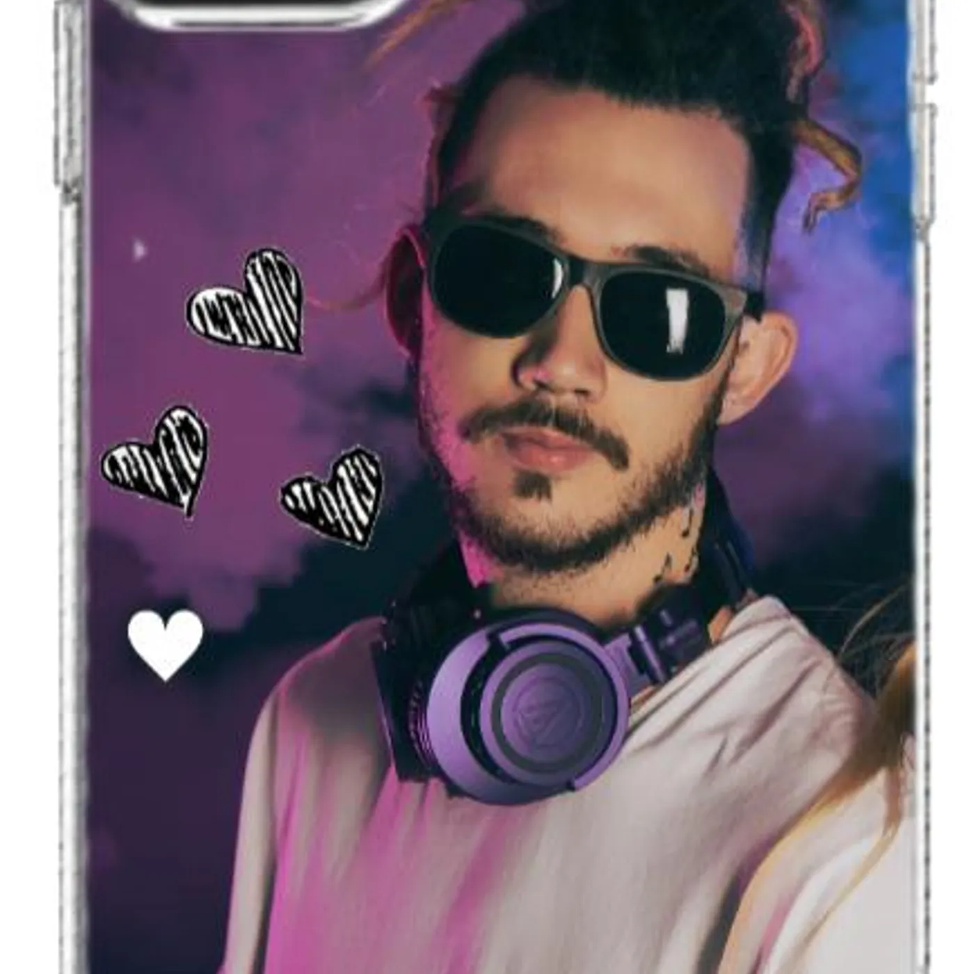 JackEL "Purple Hearts" iPhone Case
