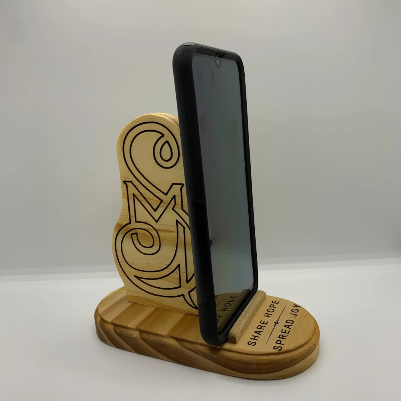 Mat and Savanna Shaw Wooden Phone Stand [HANDMADE]