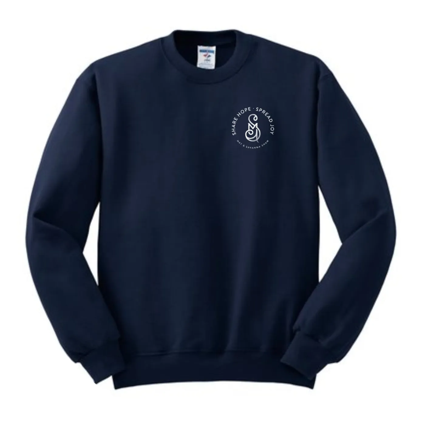 Mat and Savanna Shaw Navy Blue Crewneck Sweatshirt