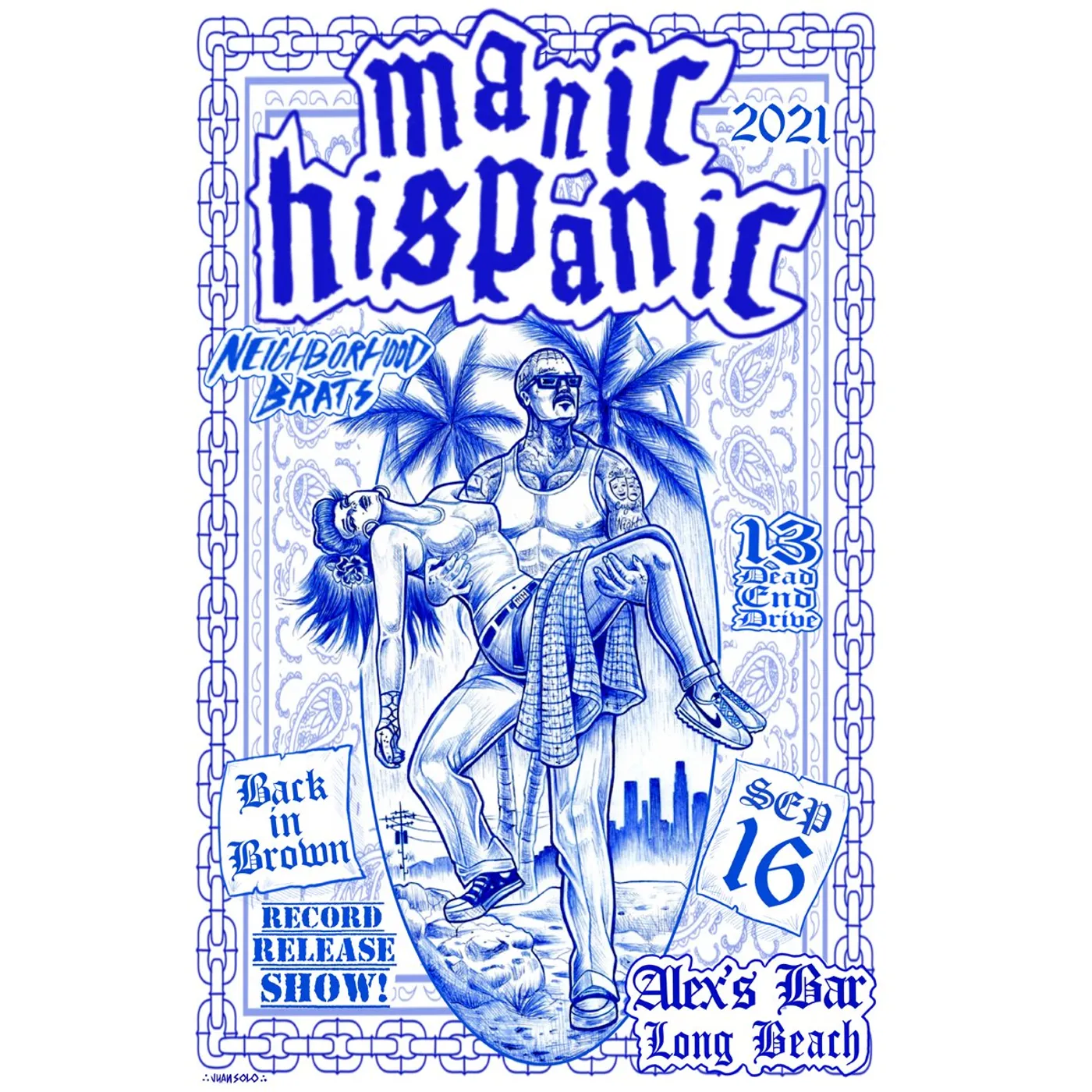 Manic Hispanic Album Release Poster