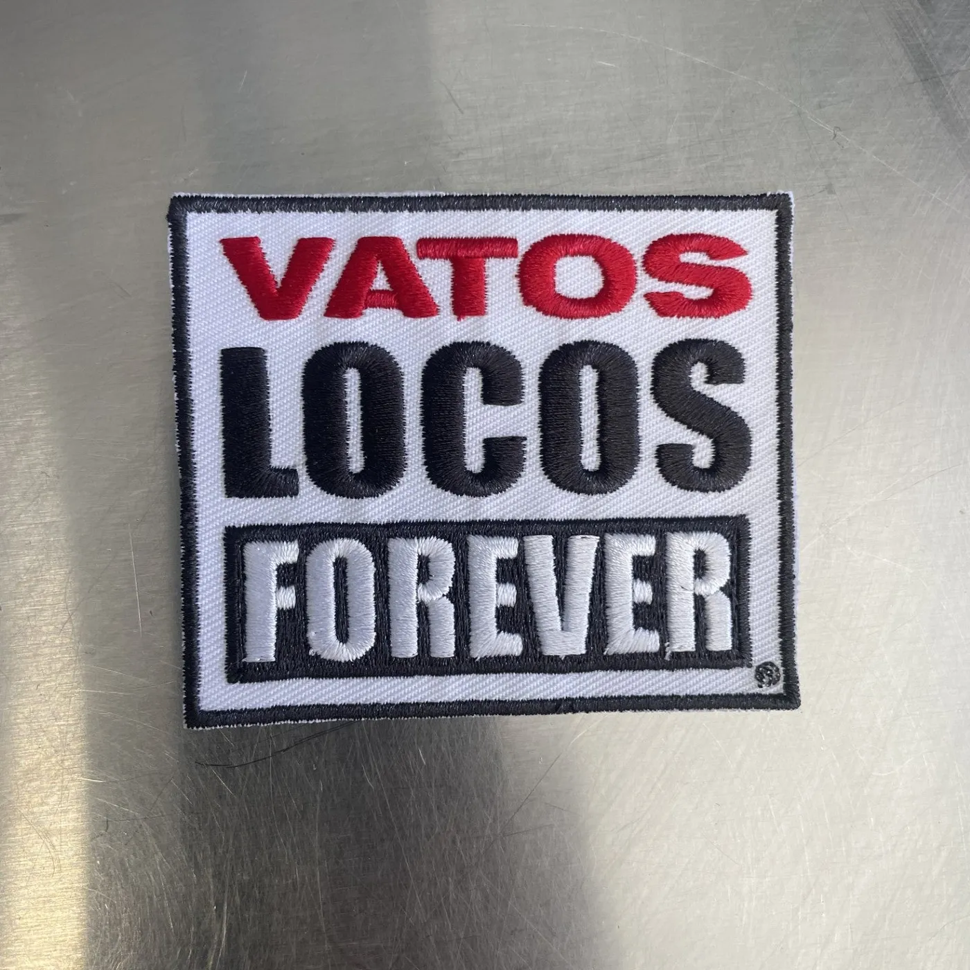 Manic Hispanic " Vatos" Embroidered Patch