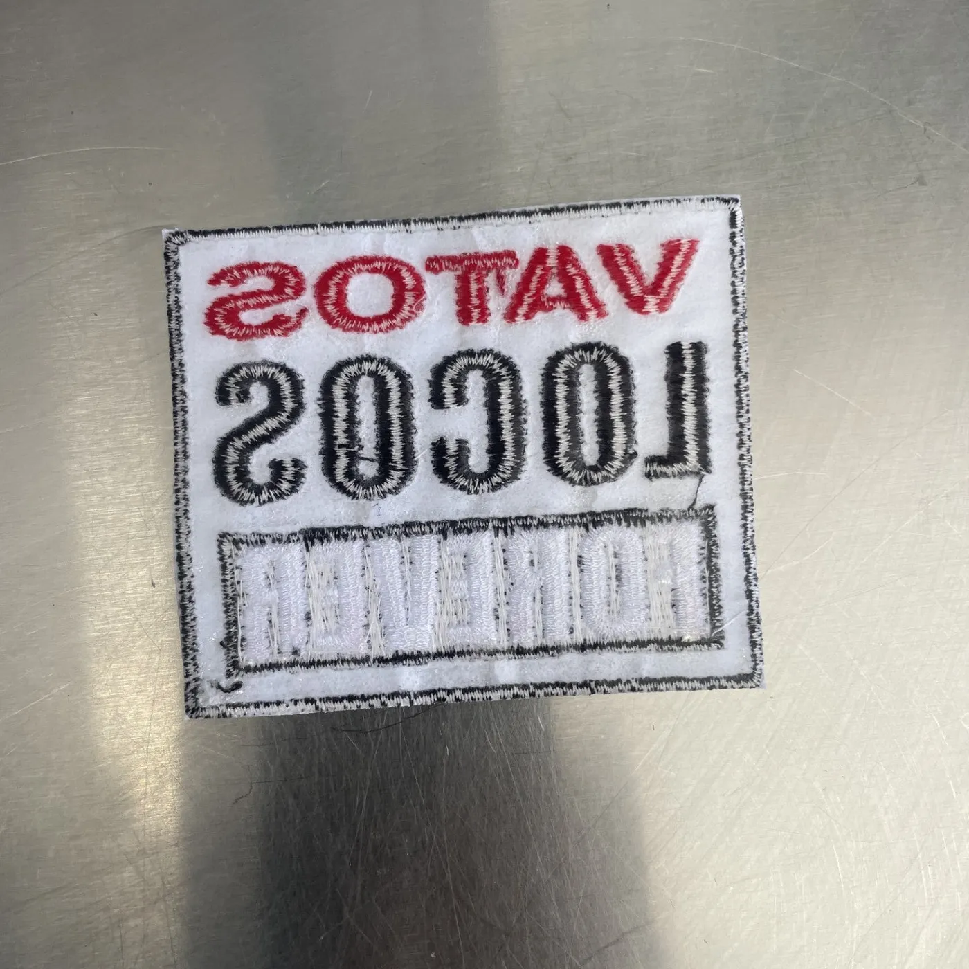 Manic Hispanic " Vatos" Embroidered Patch