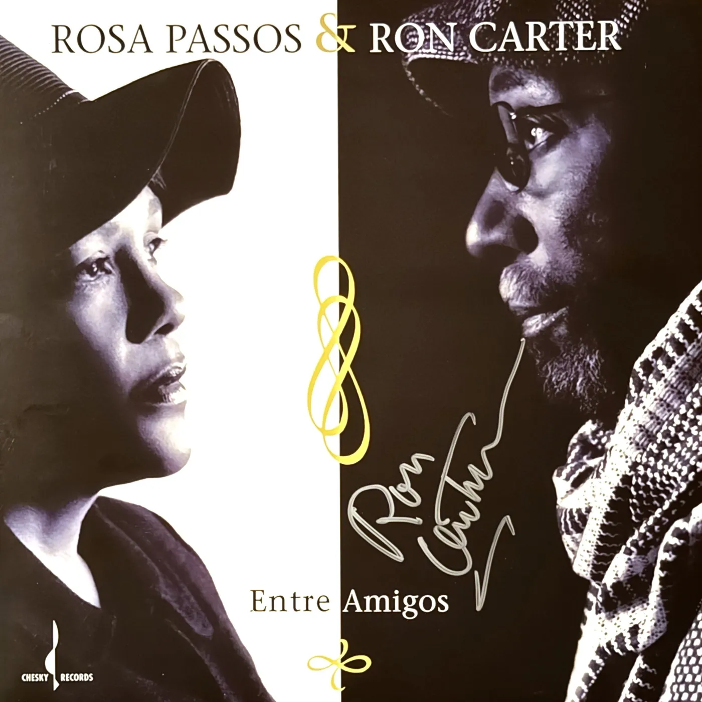 Ron Carter Entre Amigos Autographed White Vinyl Album