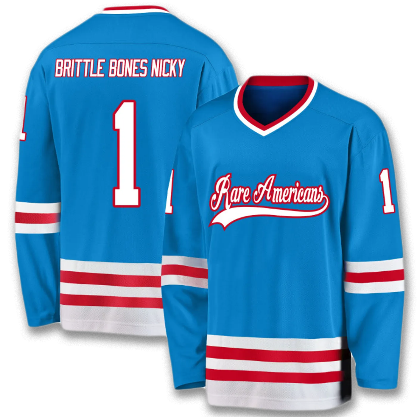 Rare Americans Brittle Bones Nicky Hockey Jersey