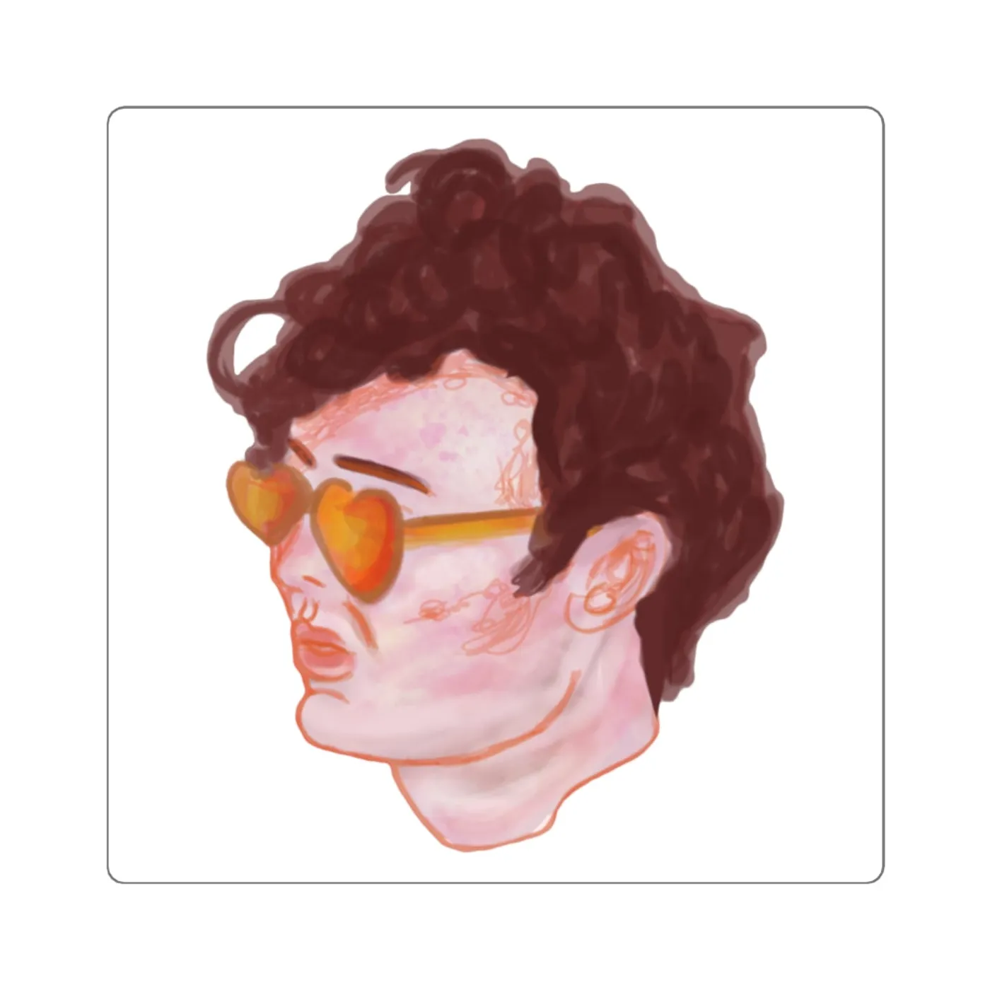 Eddie Island Sticker - Elvis Head