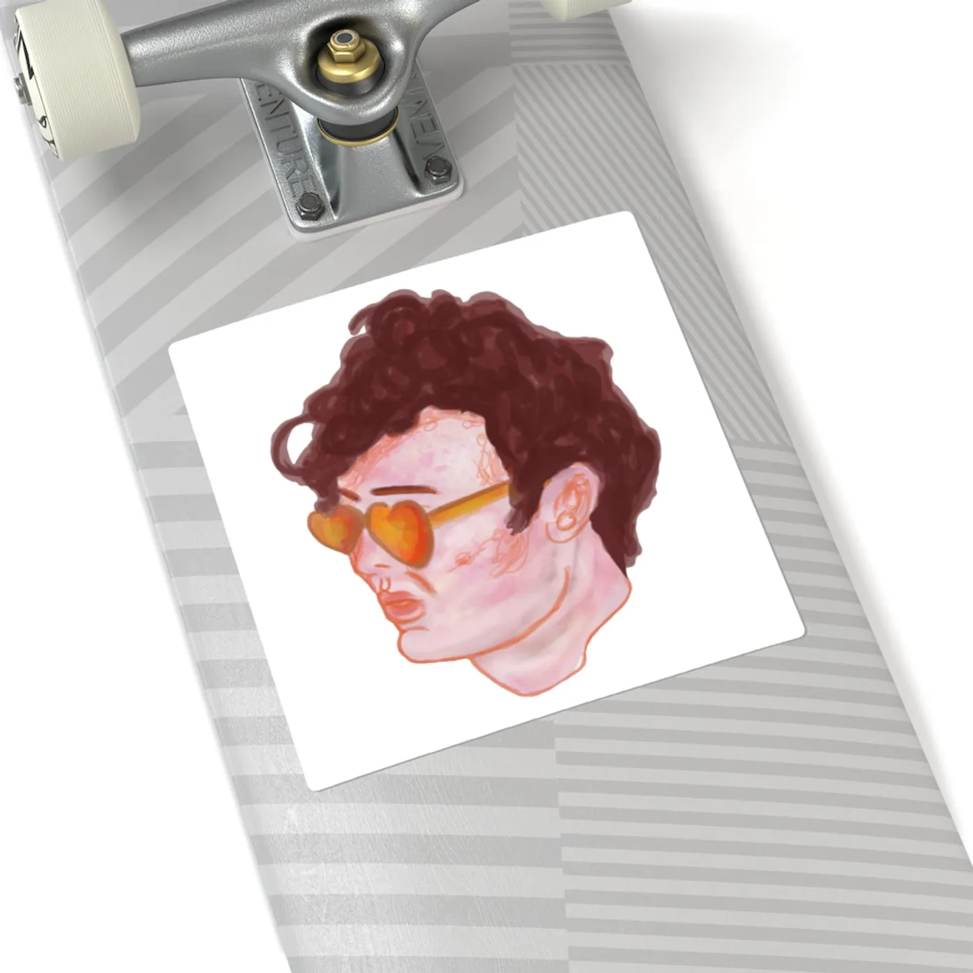 Eddie Island Sticker - Elvis Head