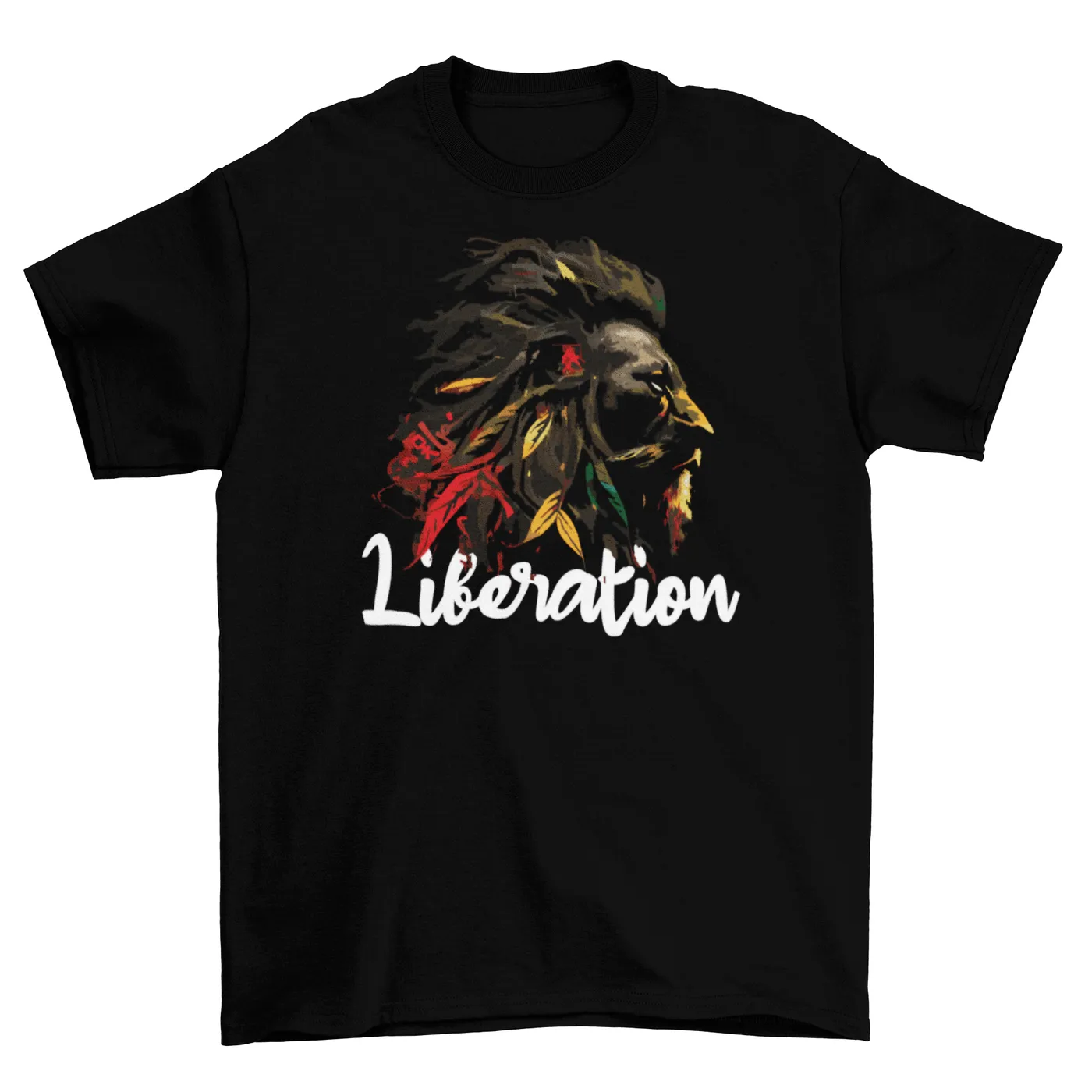 Voodo Fe' Liberation Lion  T Shirt - JAVOTTI X VOODO FE’ COLLECTION