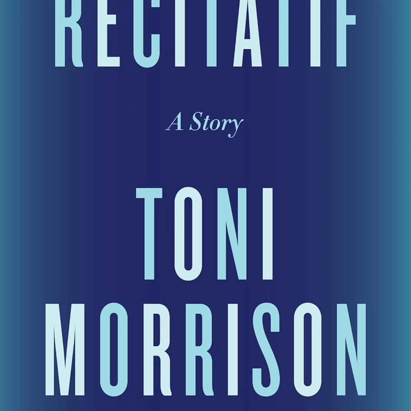 Toni Morrison - Recitatif: A Story paperback Large Print Edition