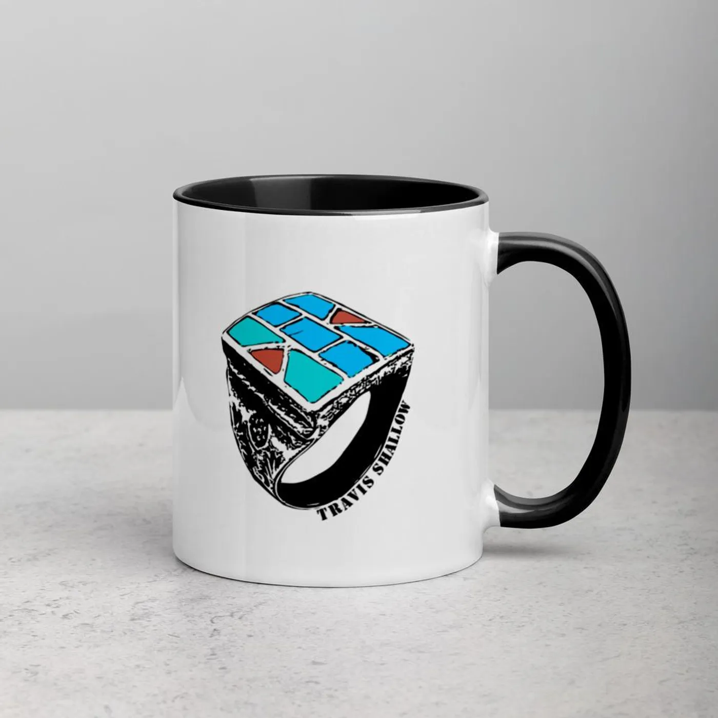 Travis Shallow Mug w/ Color Inside