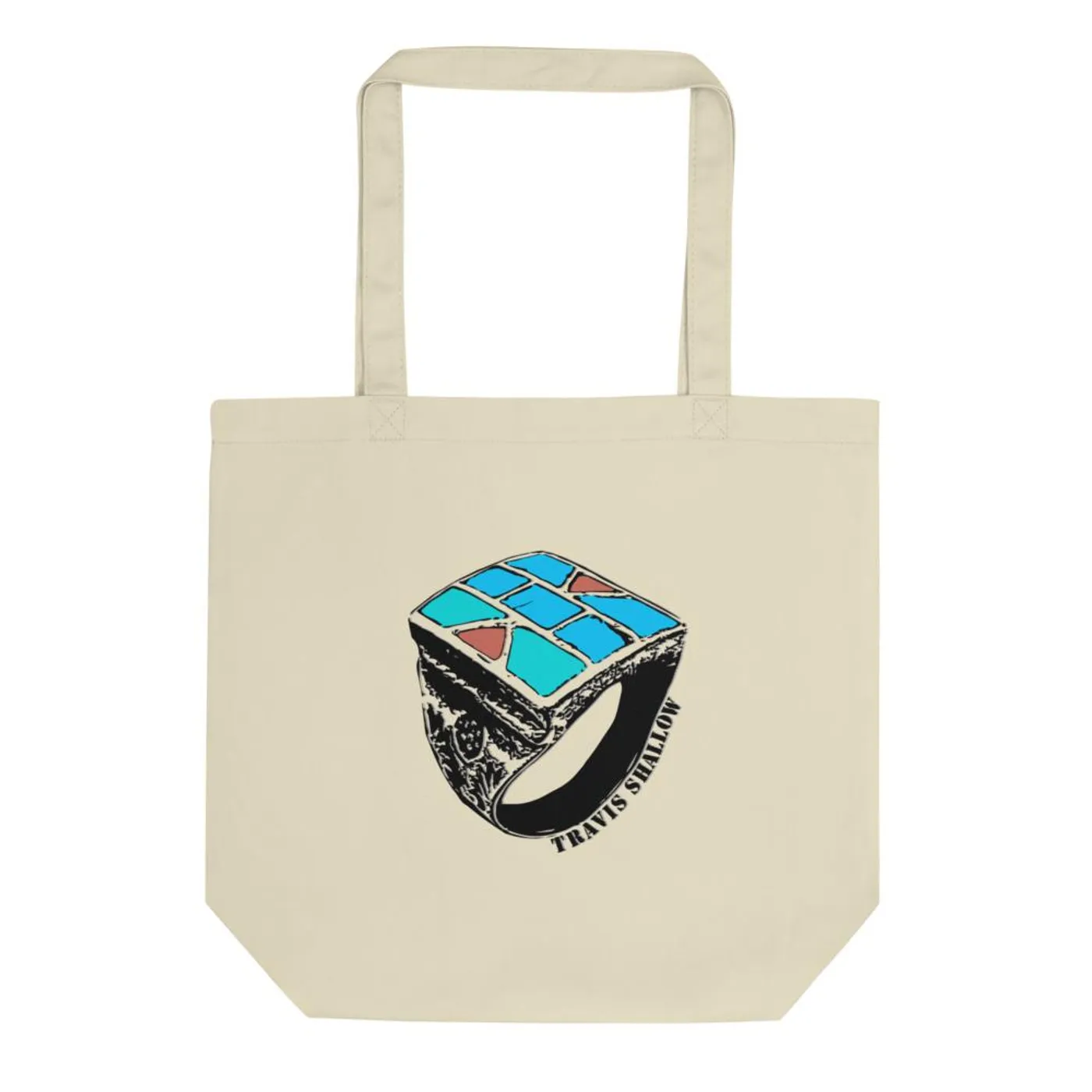 Travis Shallow Eco Tote Bag - Tan