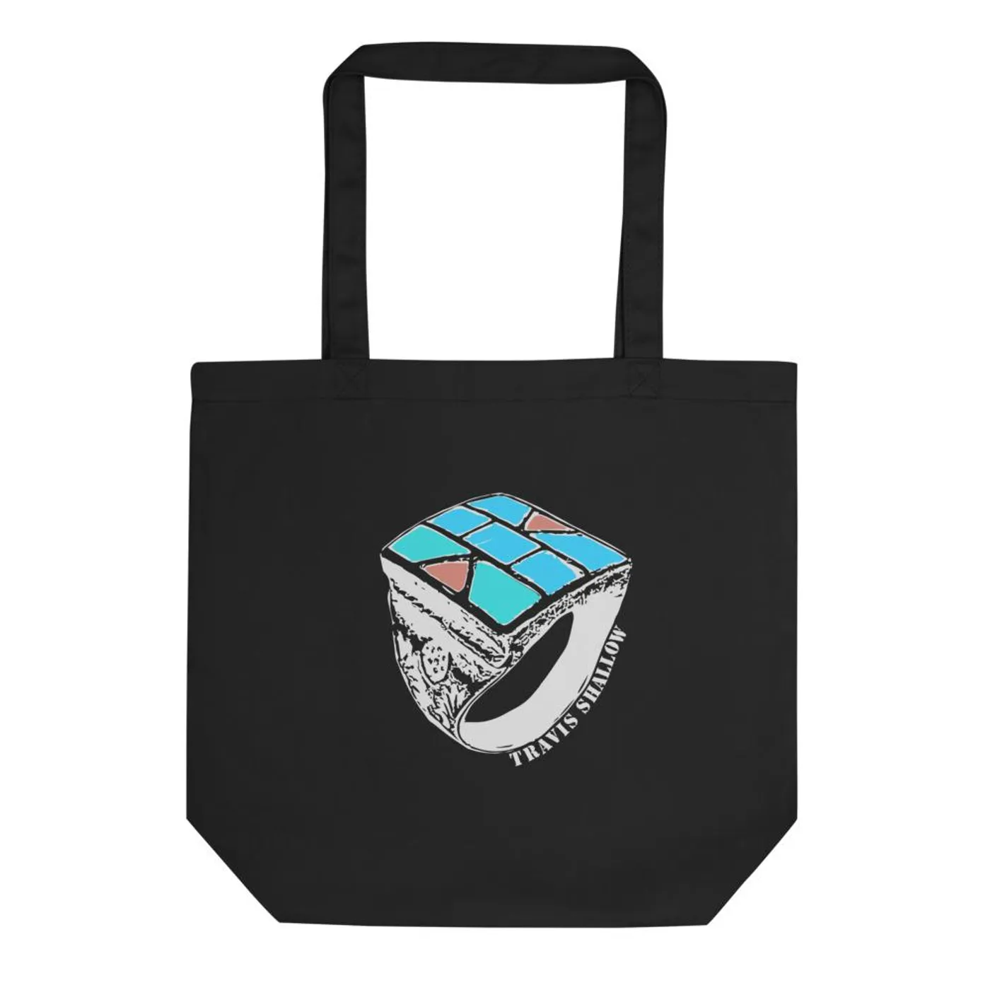 Travis Shallow Eco Tote Bag - Black