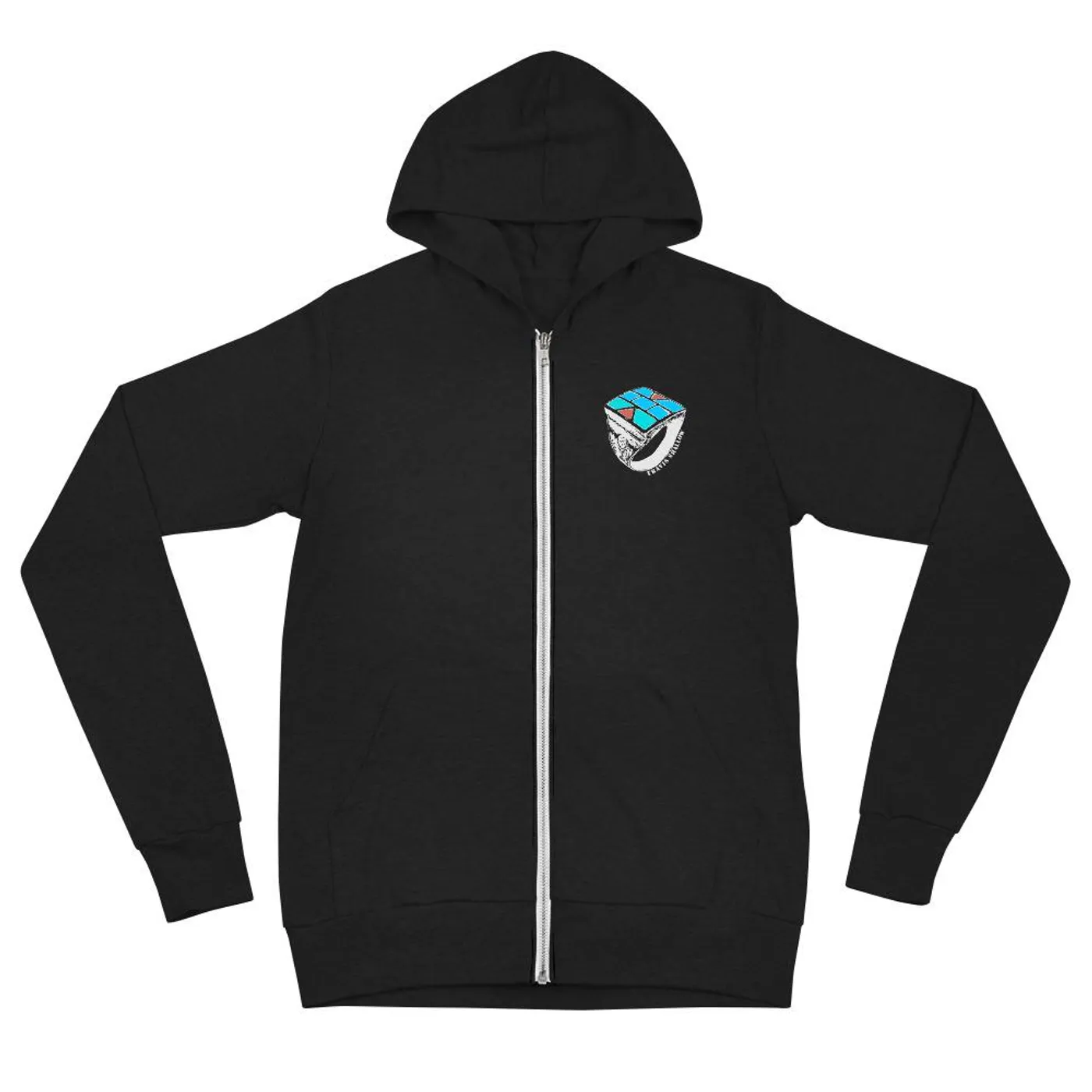 Travis Shallow Unisex zip hoodie (ring logo front & back)