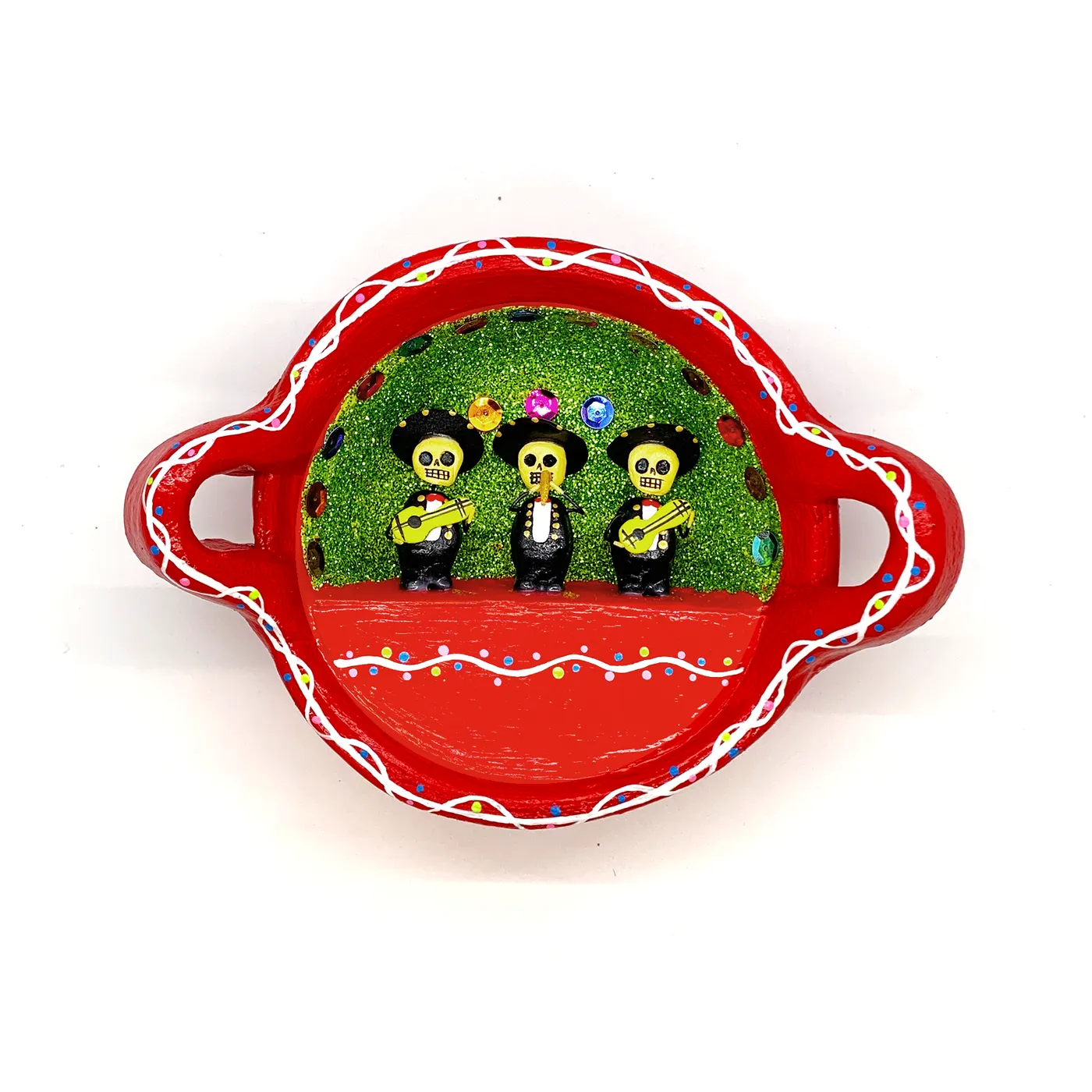 Mariachi Nuevo Tecalitlán Handmade Mexican Cazuela Art - Mariachi
