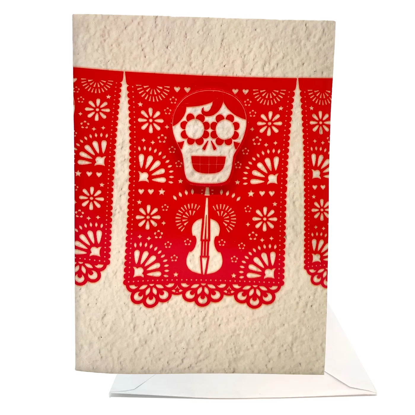 Mariachi Nuevo Tecalitlán Musical Greeting Card - Papel Picado - Cielito Lindo