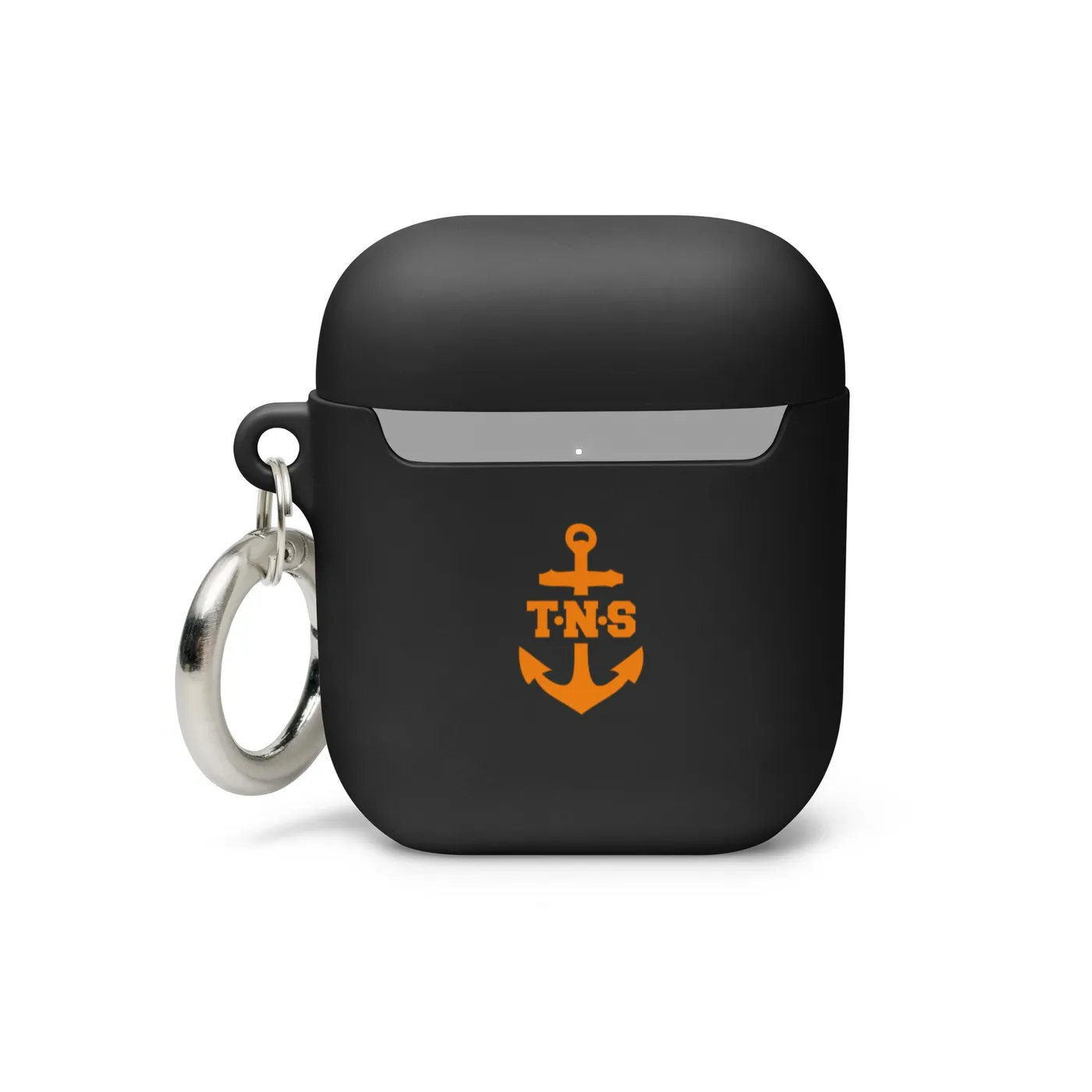 Olanzo Carver AIRPODS CASE - BLACK W/ ORANGE MOTIF