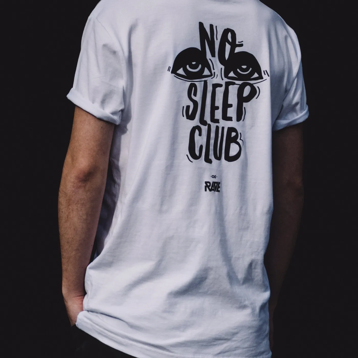Rave Clothing No Sleep Club T-Shirt in weiß