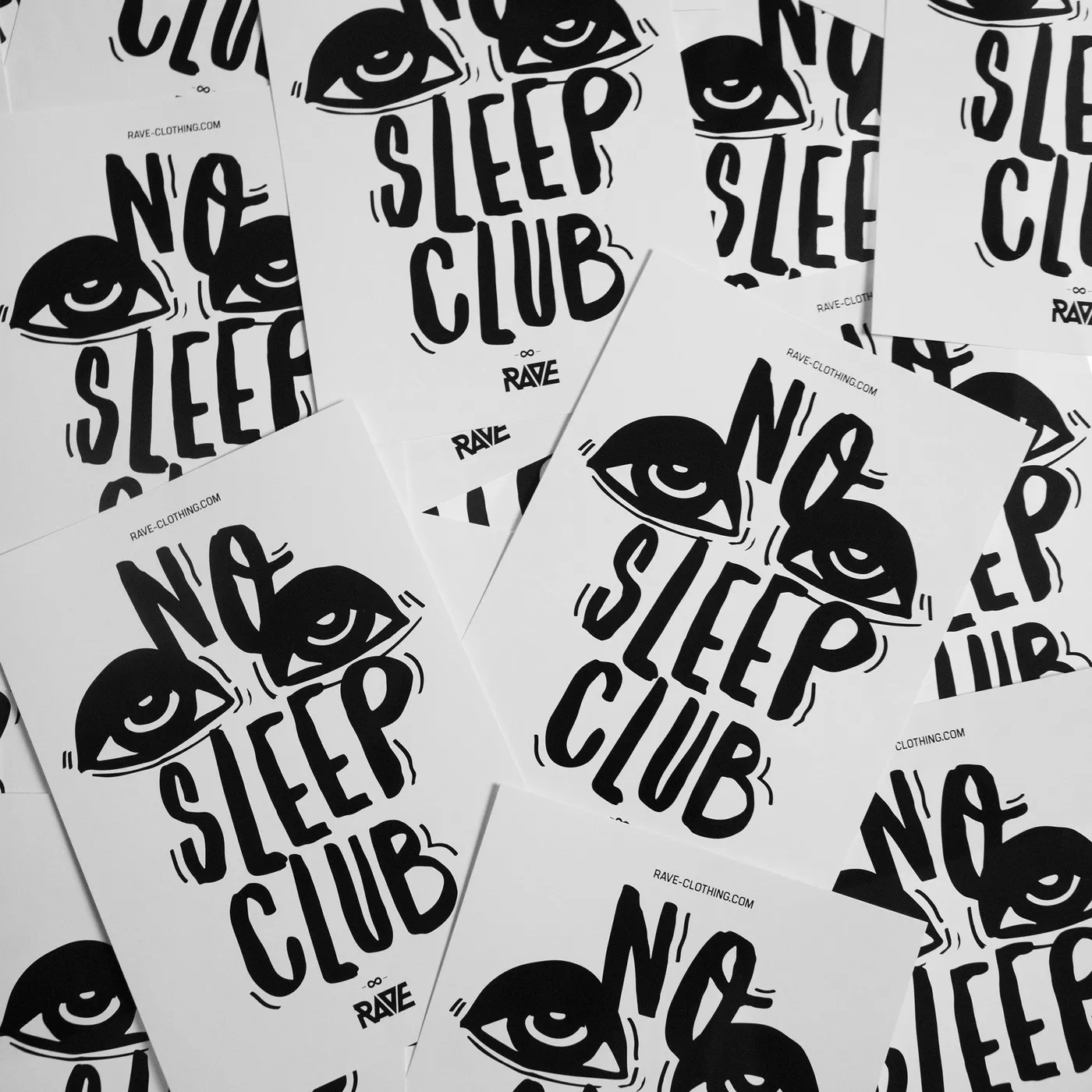 Rave Clothing No Sleep Club Sticker