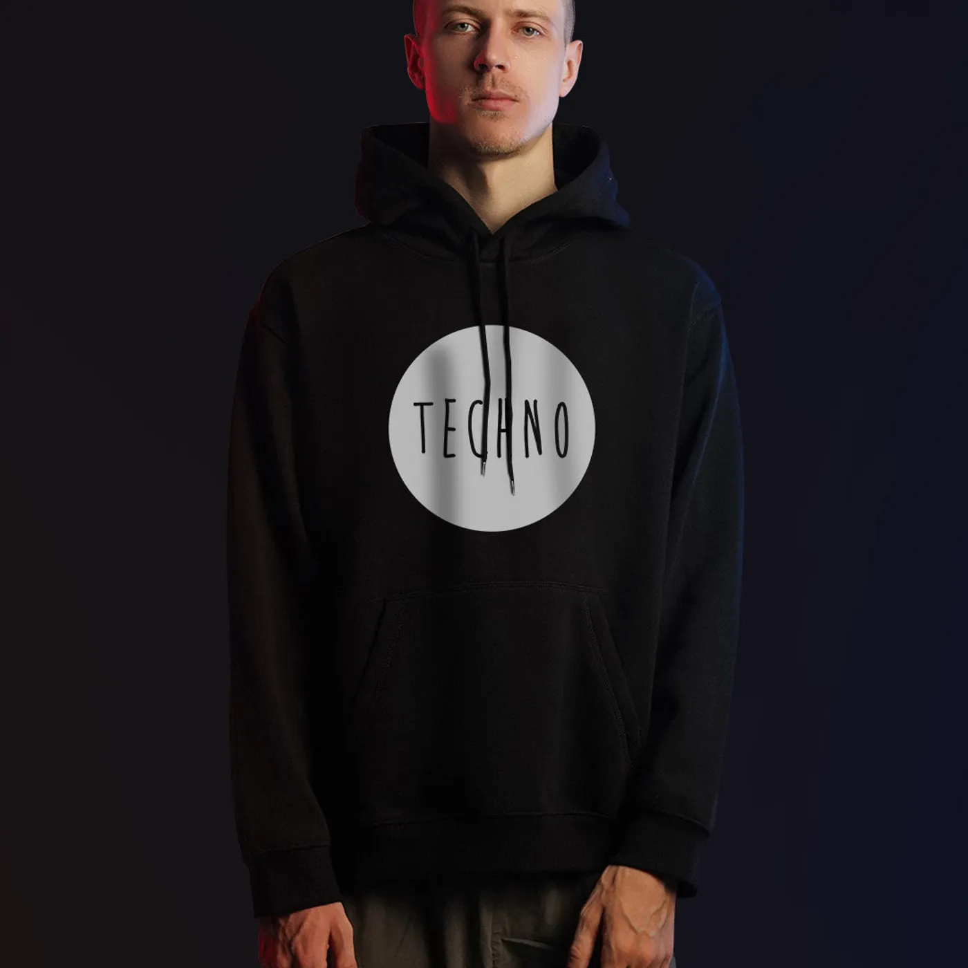 Rave Clothing Techno Hoodie in schwarz