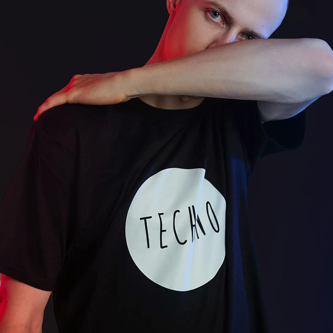 Rave Clothing Techno T-Shirt in schwarz