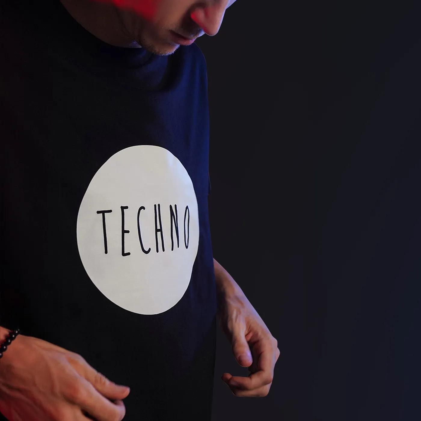Rave Clothing Techno T-Shirt in schwarz