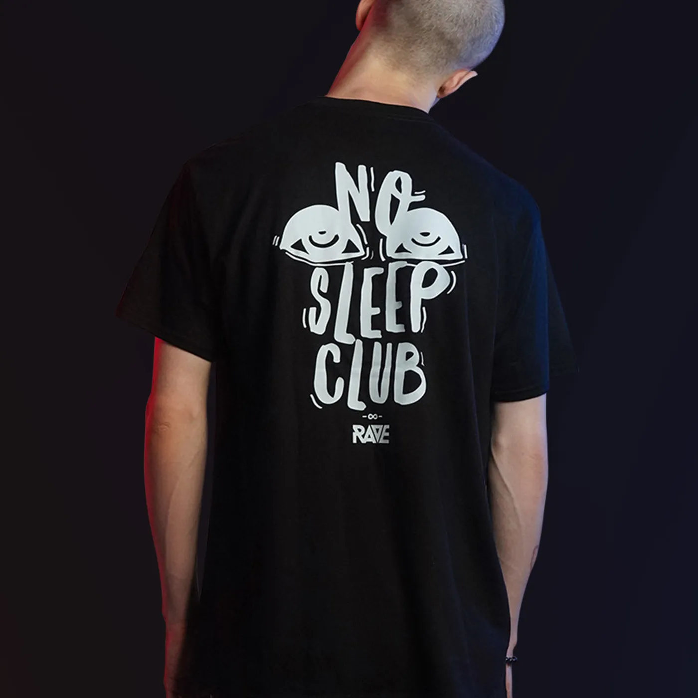Rave Clothing No Sleep Club T-Shirt in schwarz