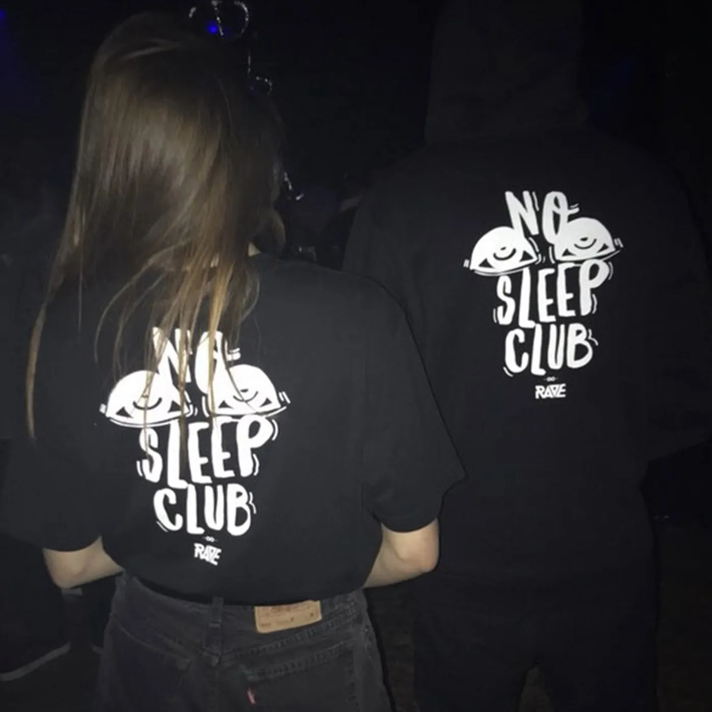 Rave Clothing No Sleep Club T-Shirt in schwarz