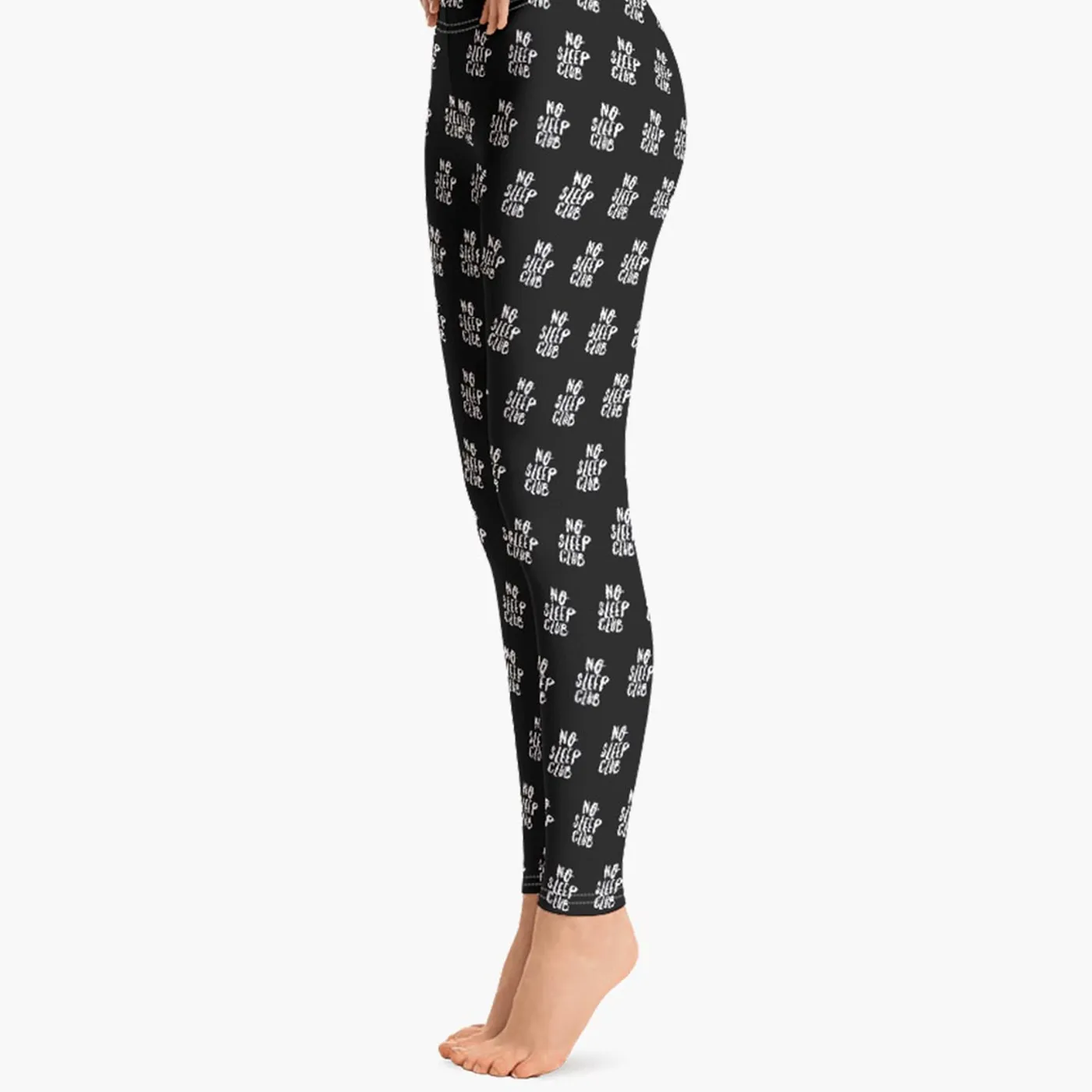 Rave Clothing No Sleep Club Pattern Leggings