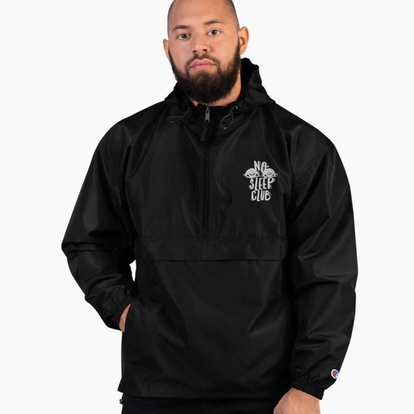 Rave Clothing No Sleep Club x Champion Windbreaker