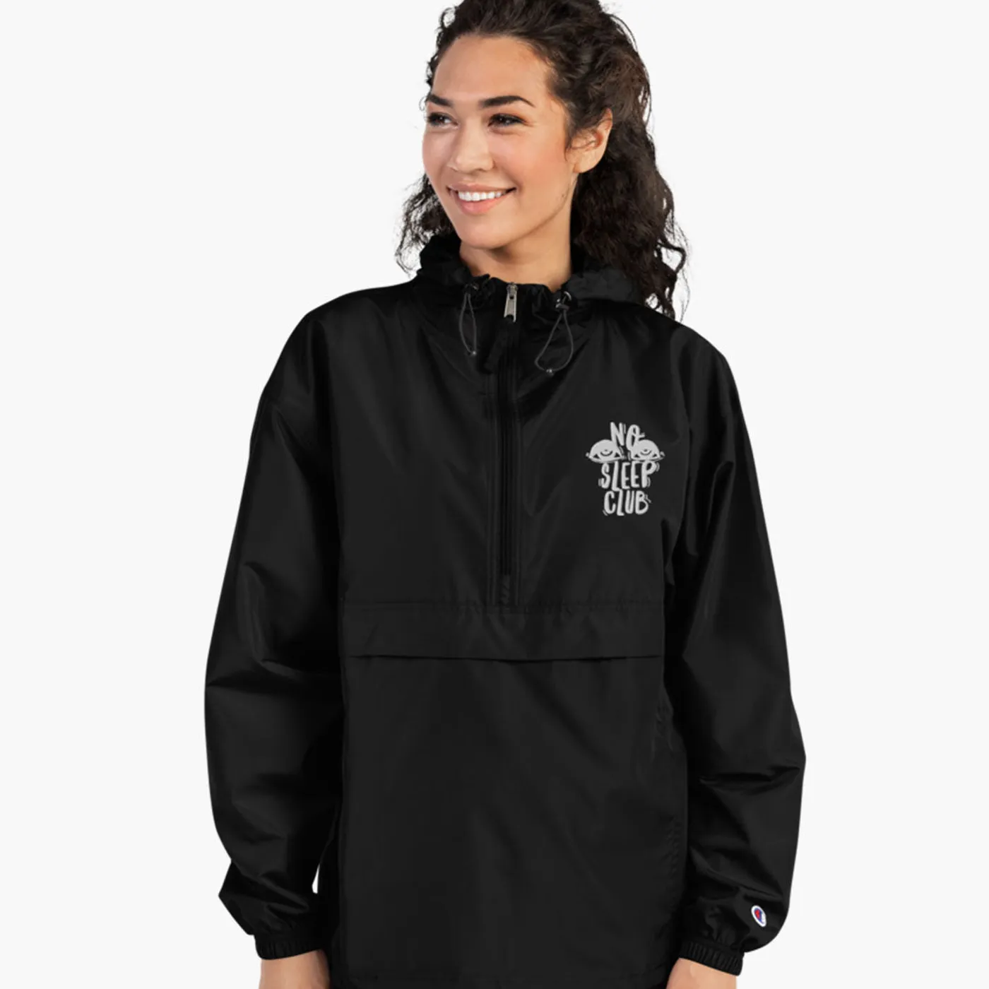 Rave Clothing No Sleep Club x Champion Windbreaker