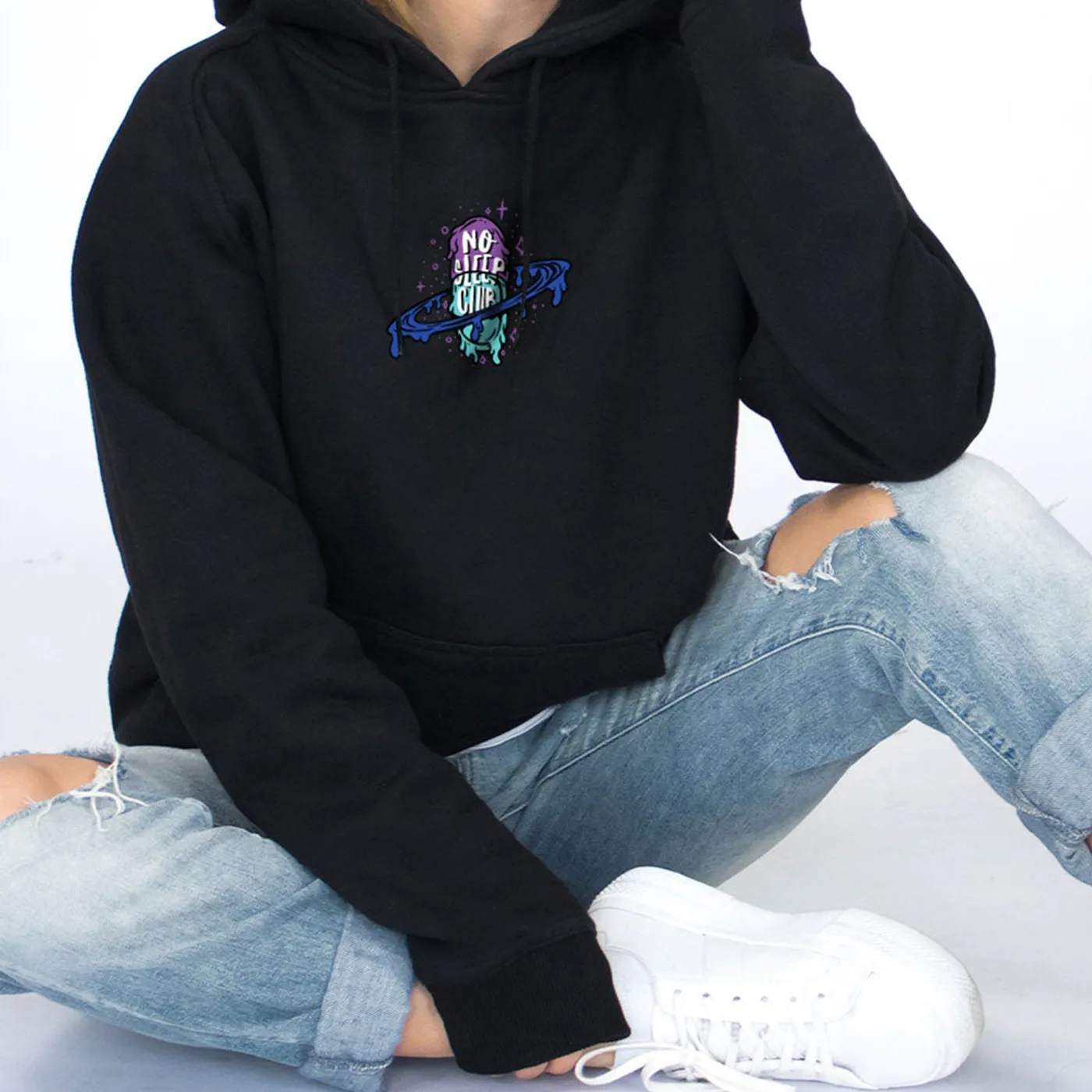 Rave Clothing No Sleep Club Hoodie (Trippy Edition)