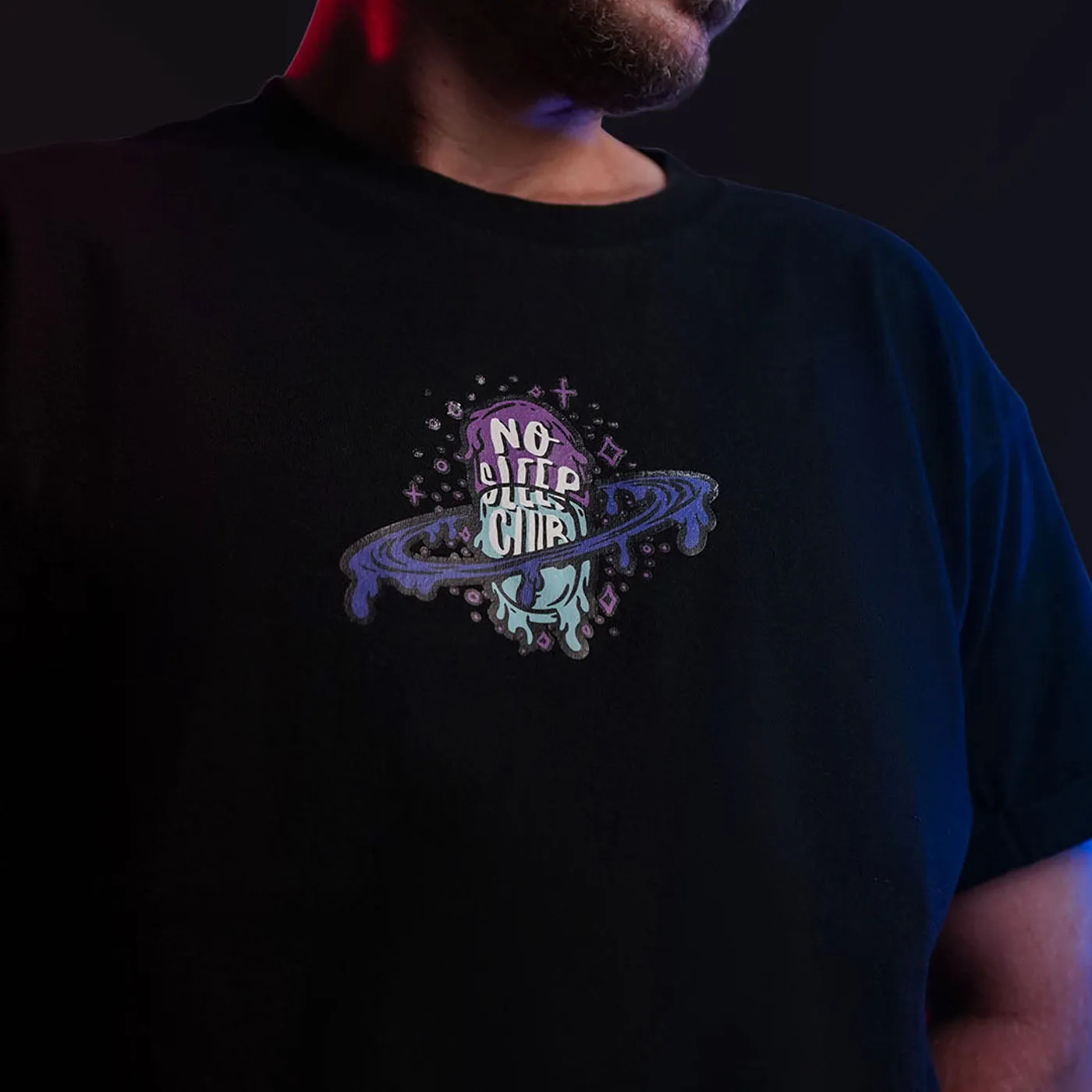 Rave Clothing No Sleep Club T-Shirt (Trippy Edition)