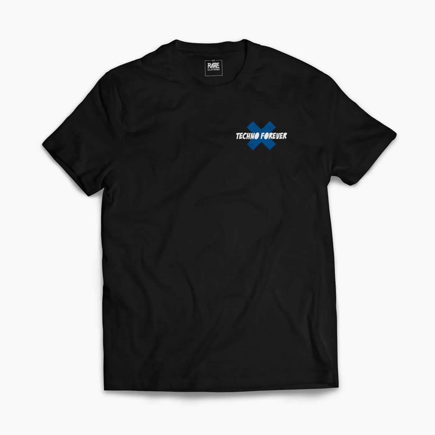Rave Clothing Techno Forever T-Shirt in schwarz