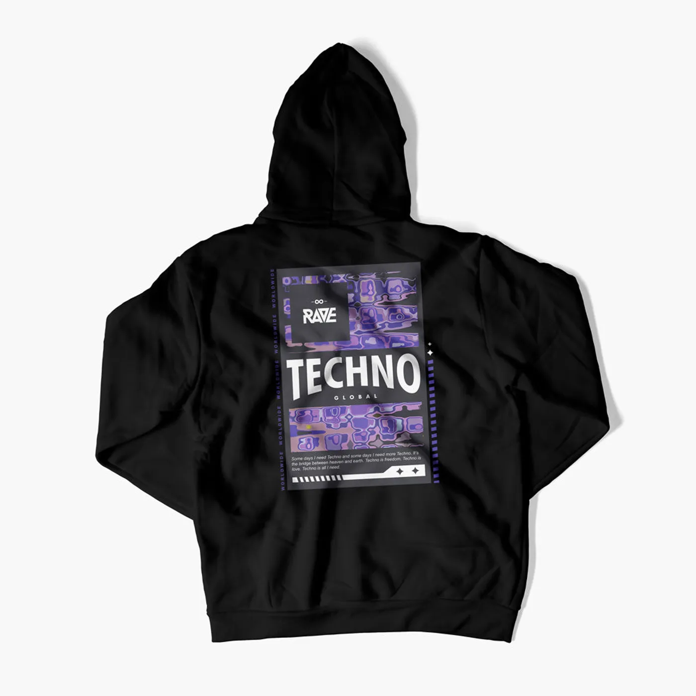 Rave Clothing Techno Global Hoodie
