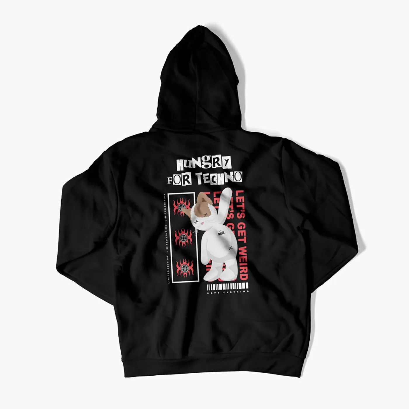 Rave Clothing Hungry for Techno Hoodie