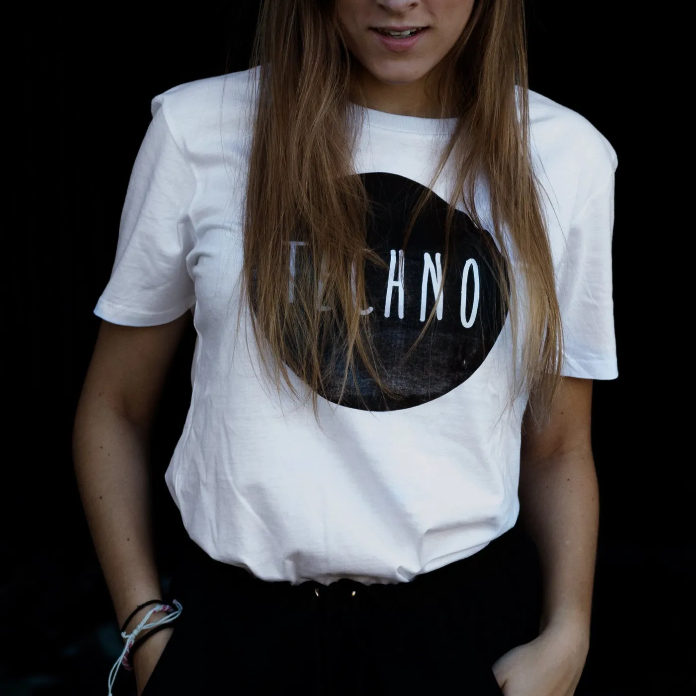 Rave Clothing Techno T-Shirt in weiß