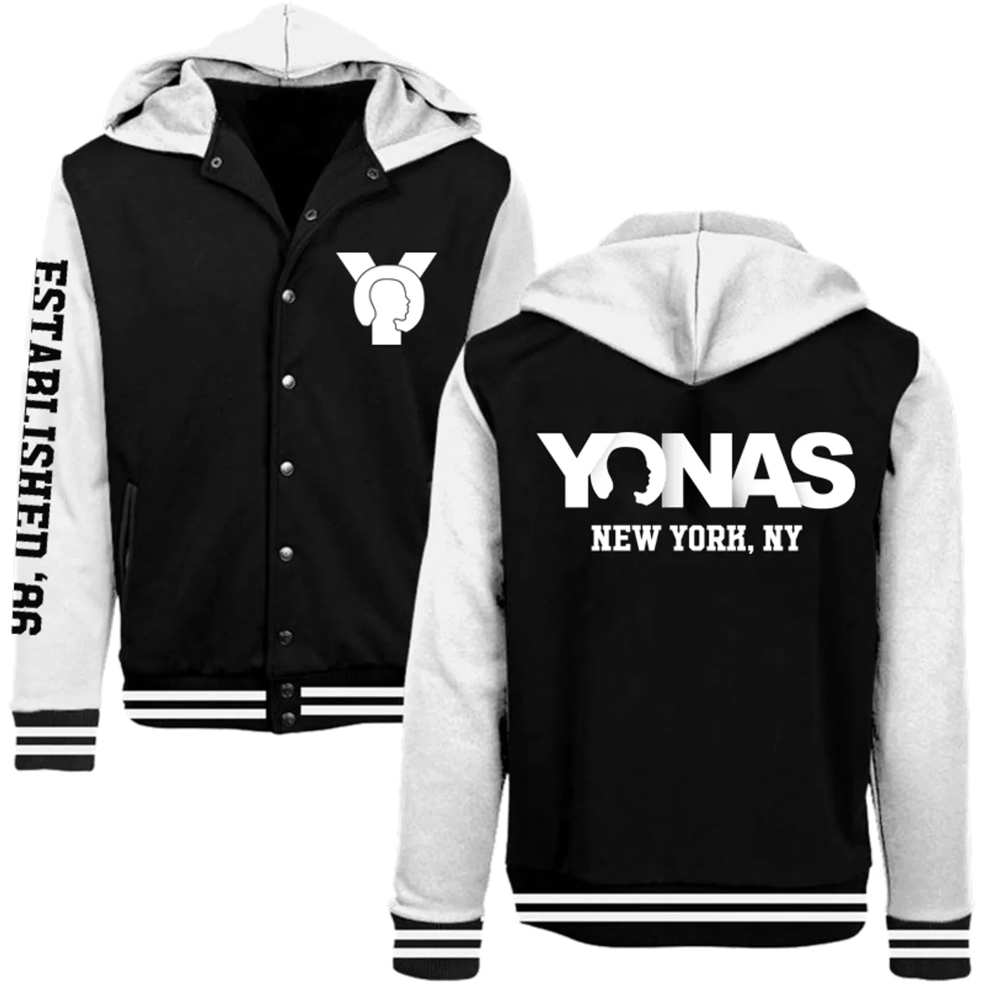 Black YONAS Varsity Jacket