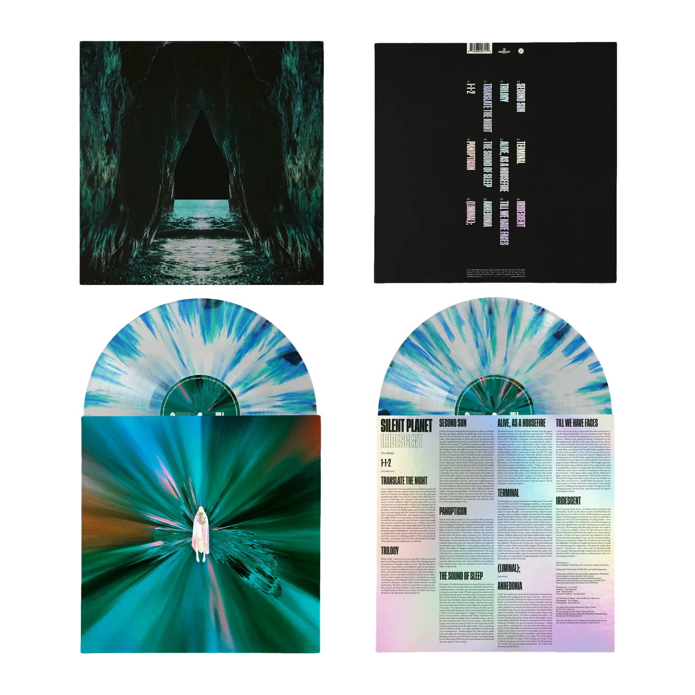 Silent Planet IRIDESCENT LP - WHITE W/ CYAN/GREEN SPLATTER (Vinyl)