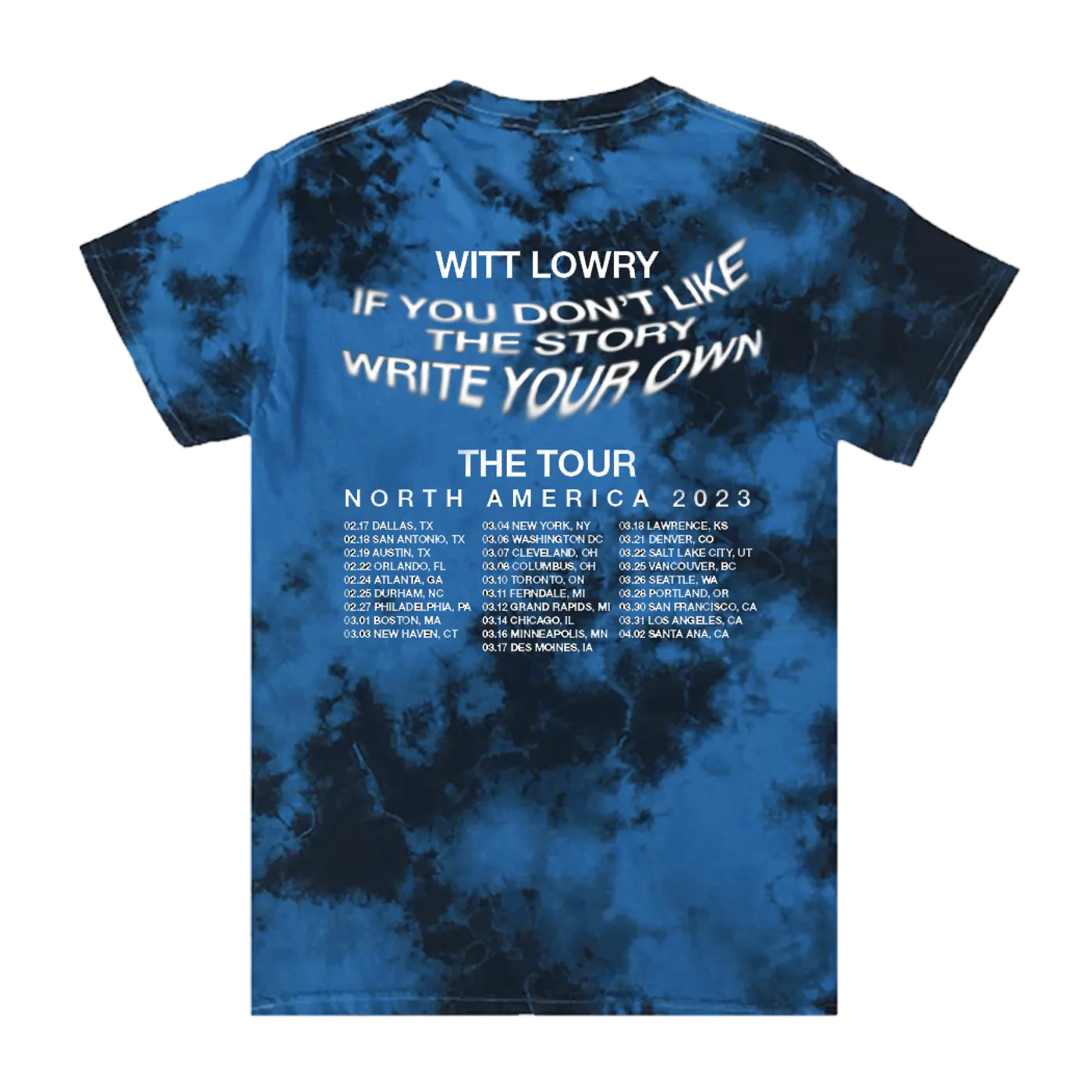 Witt Lowry Warped Dyed Tour Dates Tee