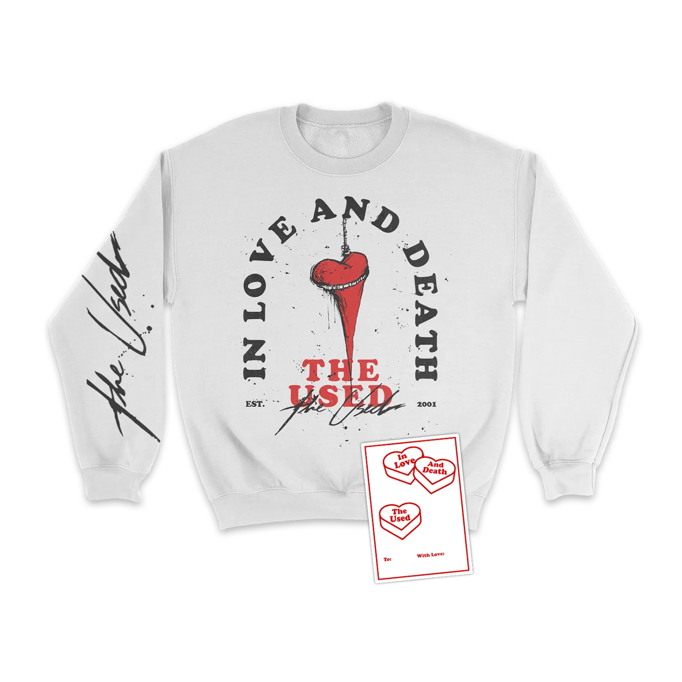 The Used 143 Crewneck + Card Bundle