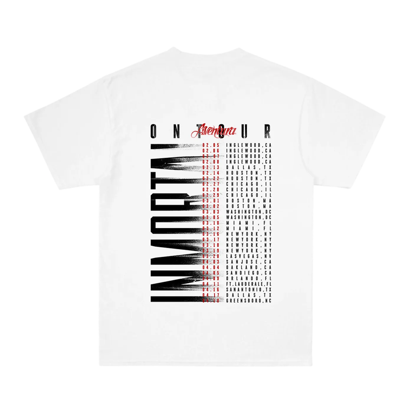 Aventura Inmortal Tour White T-Shirt