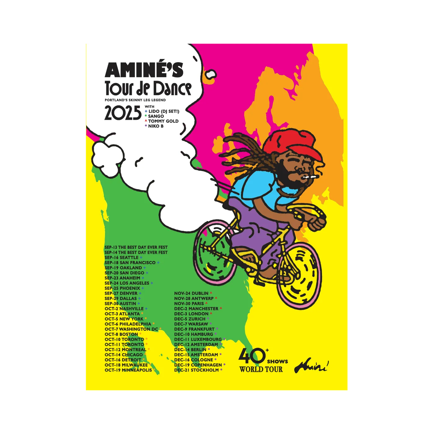 Aminé Arc De Dance Tour Poster