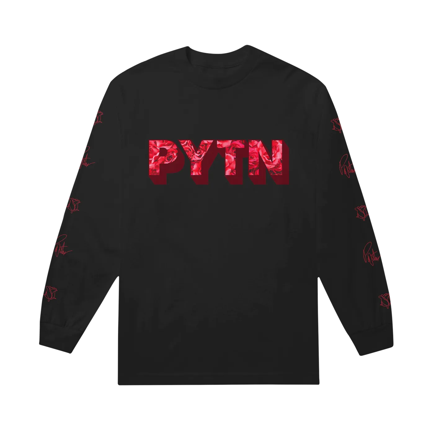 payton Floral Long Sleeve Tee - Black