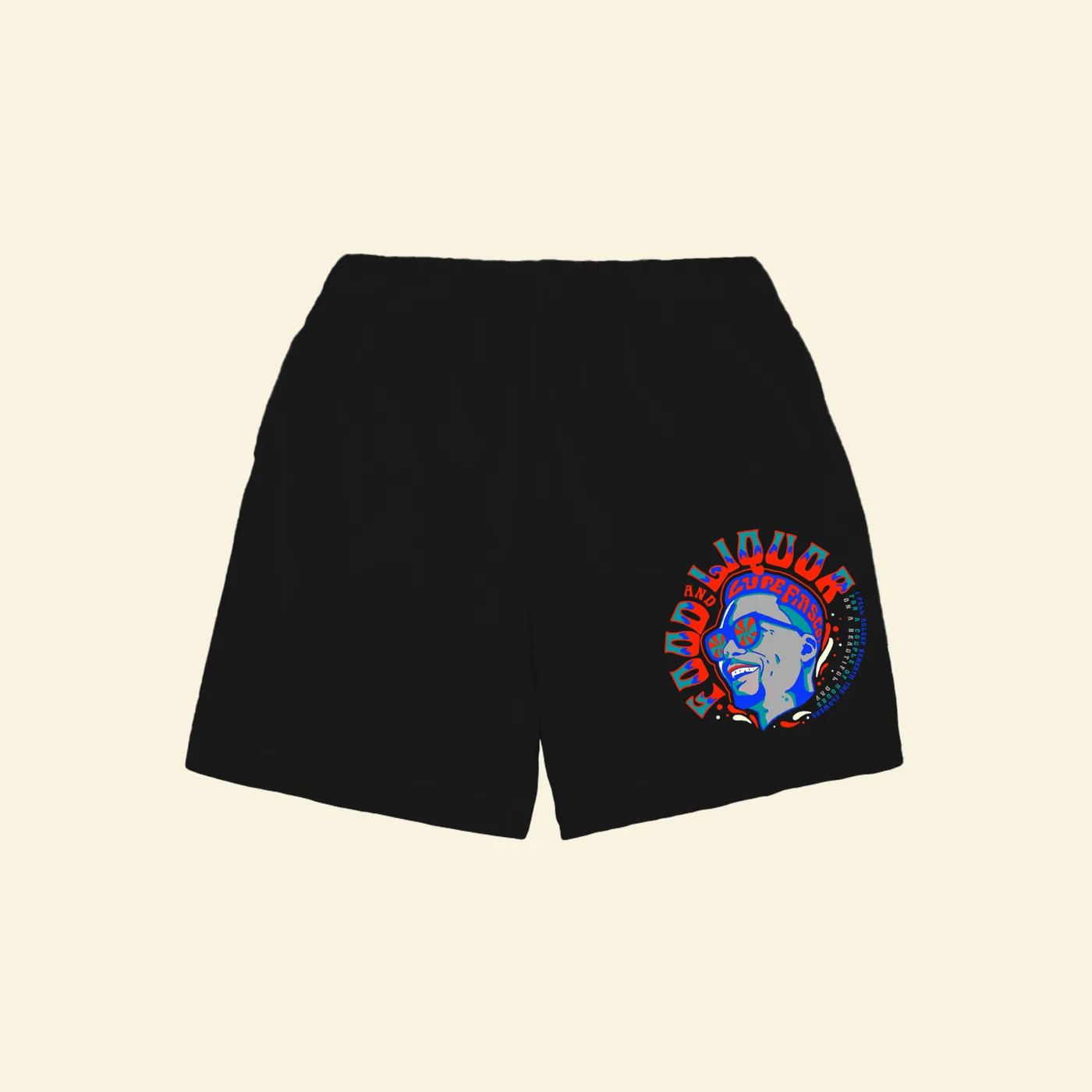 Lupe Fiasco's Food & Liquor 60’s Black Shorts