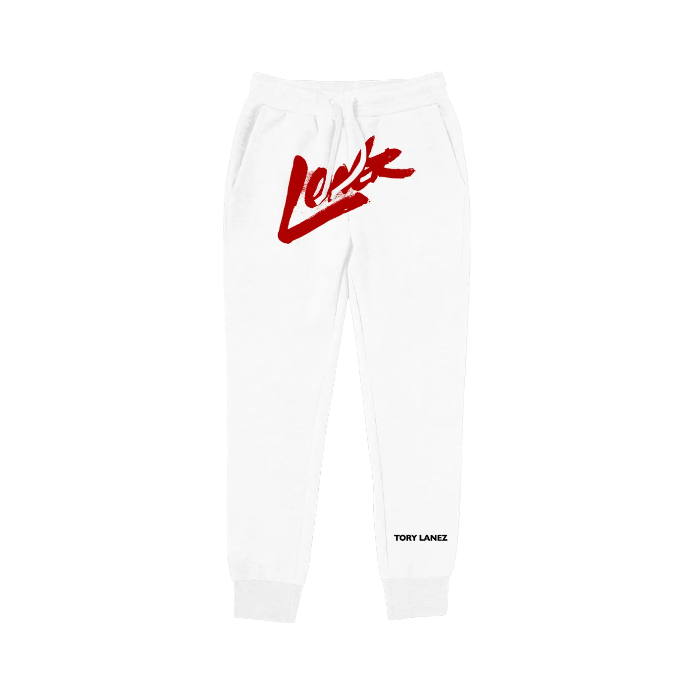 Tory Lanez Loner White Fleece Joggers