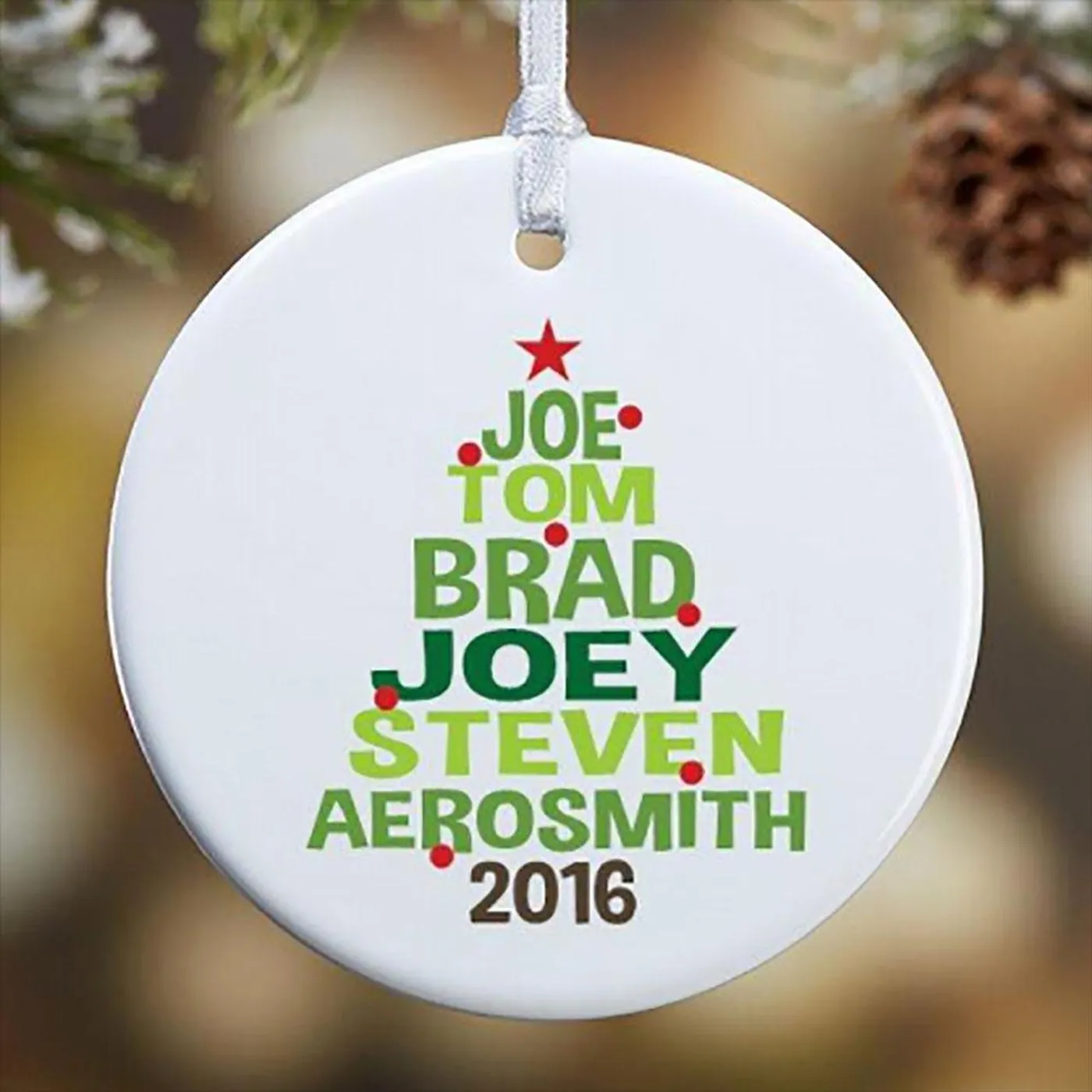 Aerosmith Holiday 2016 Tree Ornament