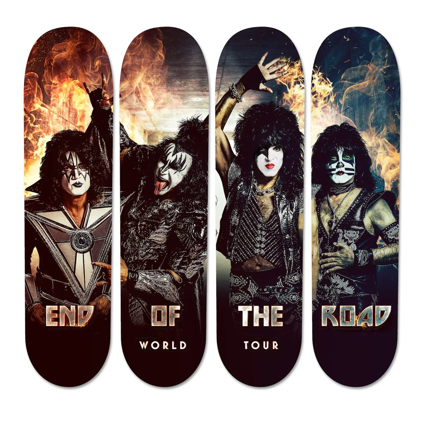 KISS End Of The Road Collectible Skateboard Deck Set